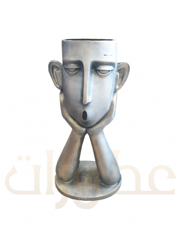 مبخرة يدوية الصنع لون فضي